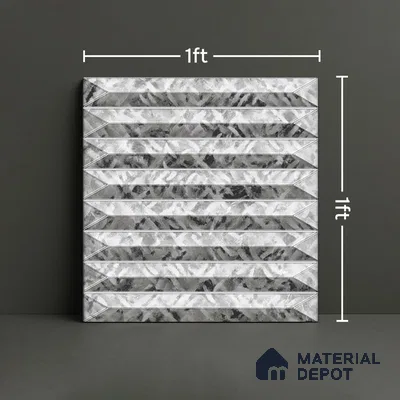 Faux Subway  Tile TL 07242 B Crayon 4004 Granula 1 ft x 1 ft Ceramic Matte Finish - 9 mm  | 2 mm Spacer is Mandatory | Please Expect a Slight Variation of Pattern (Sample)